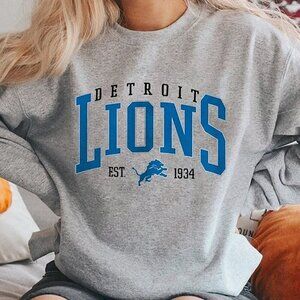 Detroit Lions Football Sweatshirt Retro NFL Crewneck Unisex Fan Gift Top 79